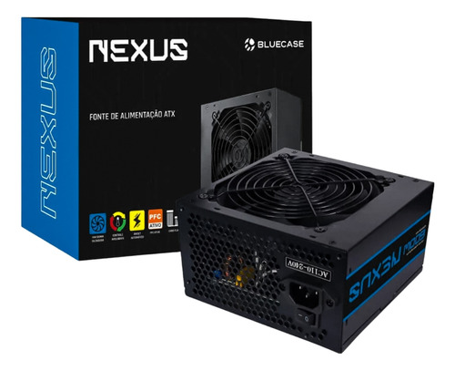 FONTE DE ALIMENTAÇÃO ATX 500W REAL 80 PLUS BRONZE (BLU500R-B) - BLUECASE