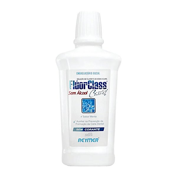 Enxaguante Bucal Fluorclass Cristal sem Alcool - Reymer