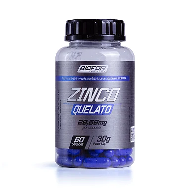 Zinco Quelato 29,59mg - 60 Cápsulas