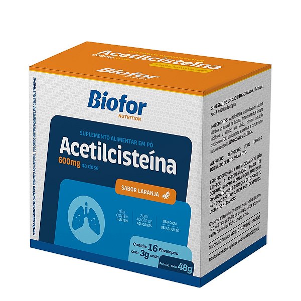 Nac N-Acetilcisteína 800mg dose 16 Sachês