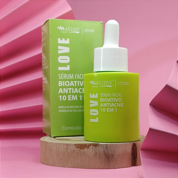 SÉRUM FACIAL BIOATIVO ANTIACNE 10 EM 1 MAX LOVE