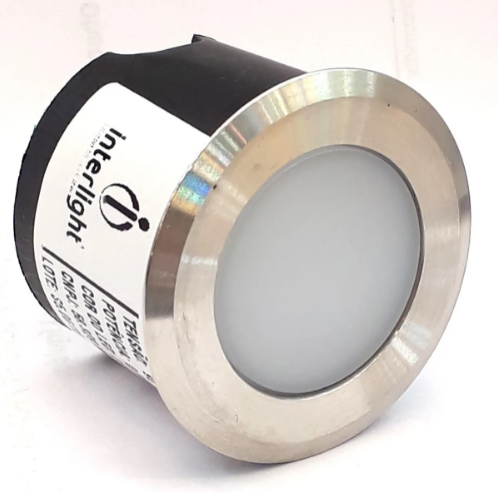 Balizador De Embutir Coin 3971-s-ie 0,3w 2700k Inox Interlight