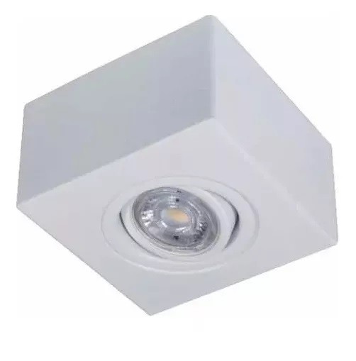 Spot Sobrepor Quadrado G1116/1 Branco Aluminio Golight Mr16 S/lampada