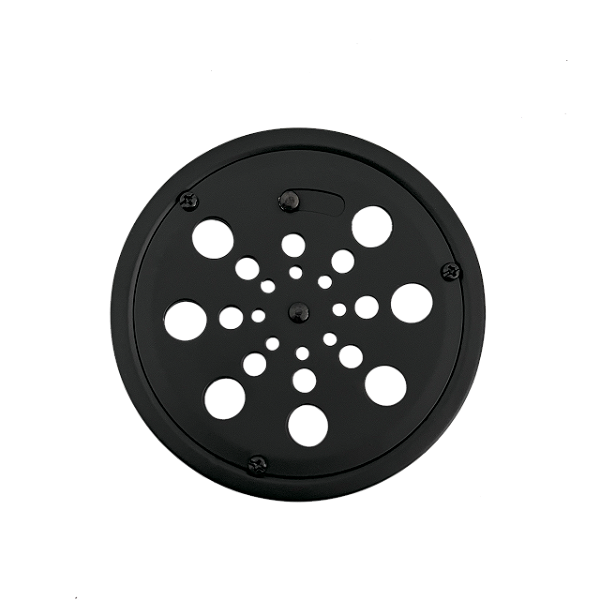 Ralo Grelha Inox 430 Redonda 15cm Com Caixilho Abre E Fecha Preto Fosco 507-P