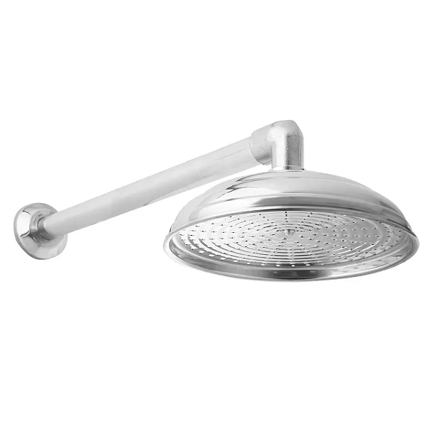 Ducha (Chuveiro) Fria Redondo Cascata 12 Pol. Piscina Aluminio Nova Orion