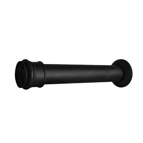 Tubo De Ligação Ajustável para Bacia sanitaria de 25cm Preto Fosco