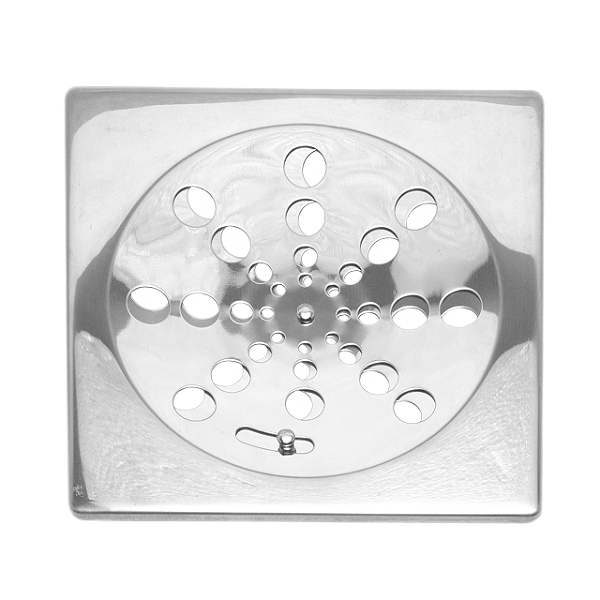 Ralo Grelha Inox Quadrado 15x15cm sem caixilho Abre E Fecha Nova Orion
