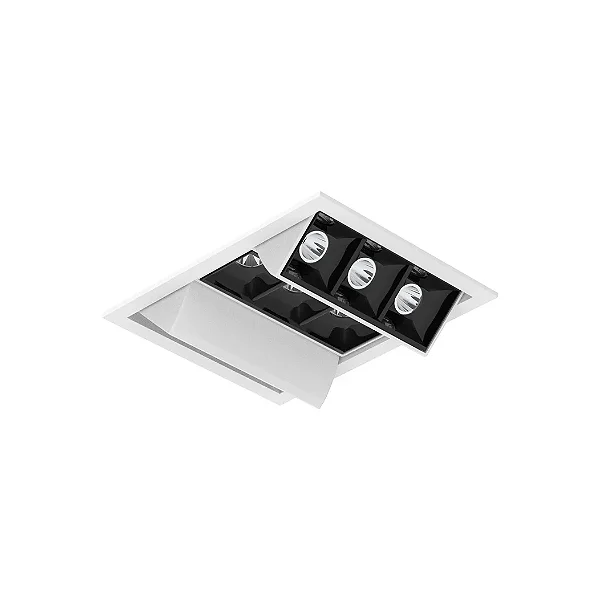 pot de Embutir Picco Orientável 4584-ab-s-bm 21w 2700k Branco e Preto Interlight