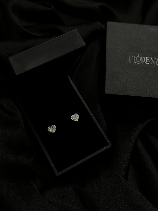 Brinco Coração Cristal