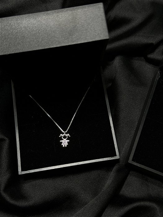 Colar Menina/Menino Cravejado