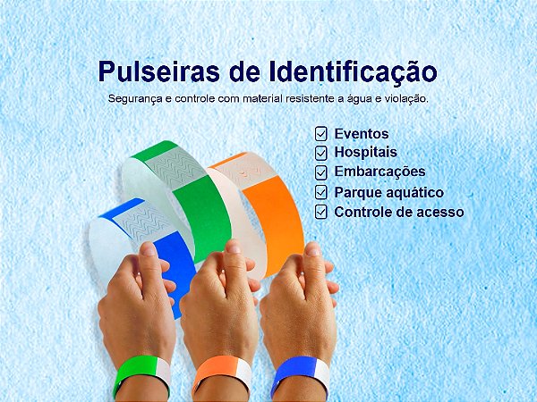 Pulseira de Identificação Sintética Adesiva Personalizada