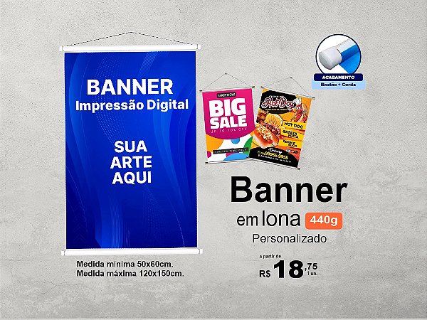Banner com Bastão e Cordão