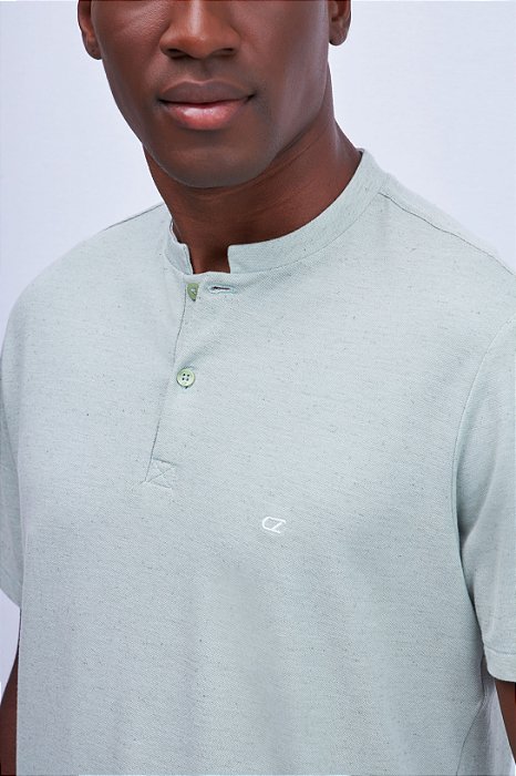 POLO SLIM GOLA PORTUGUESA EM PIQUET COM LINHO