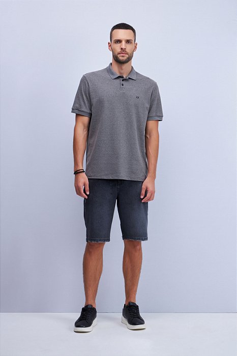 POLO SLIM EM PIQUET MESCLA