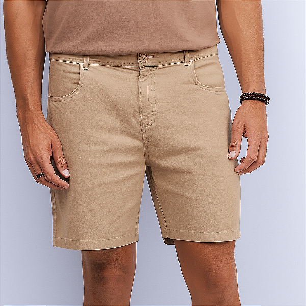 BERMUDA SLIM CURTA EM TECIDO JEANS