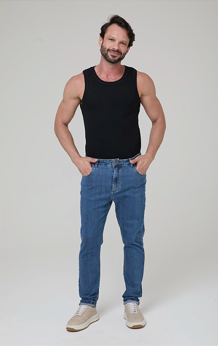 CALÇA DENIM SLIM CLARO