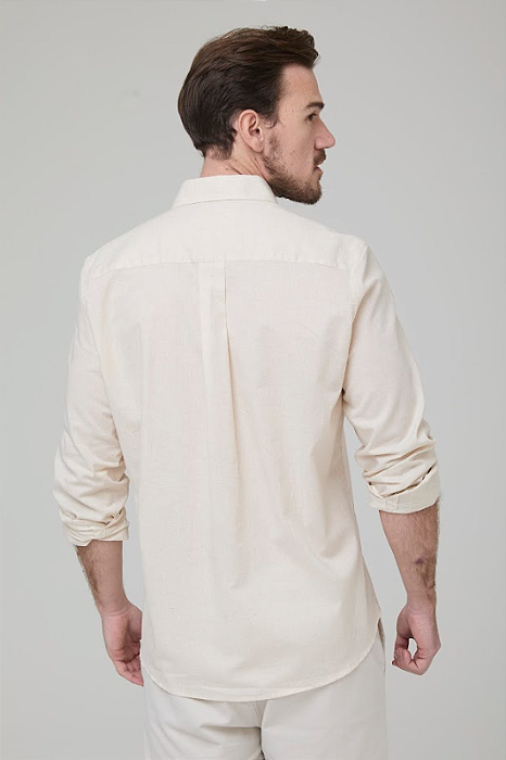 CAMISA COMFORT MANGA LONGA COM LINHO