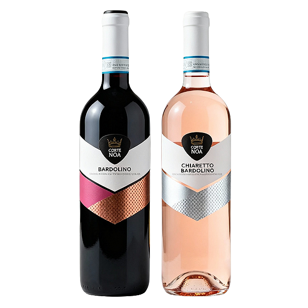 Kit Amore Bardolino Corte Noa - Tinto e Rosé - 2 unidades