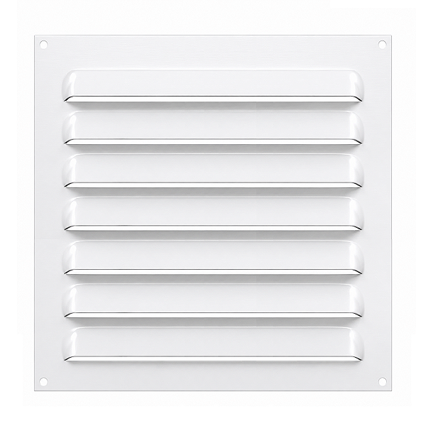 Grelha de Ventilação Em Alumínio Branca 20x20 cm