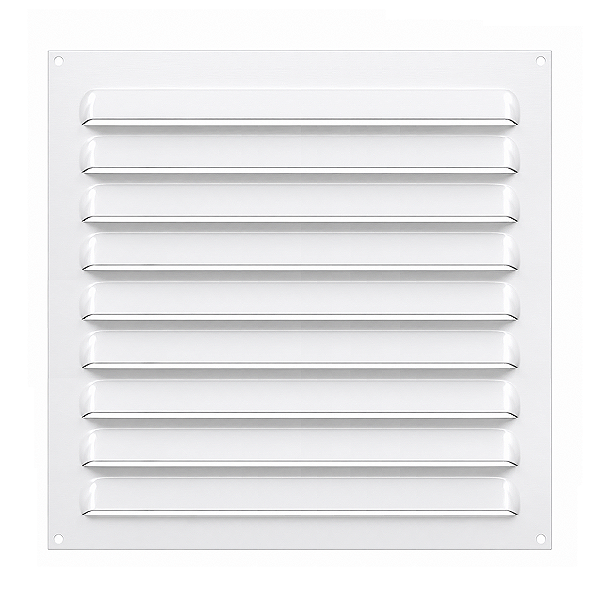 Grelha de Ventilação Em Alumínio Branca 25x25 cm