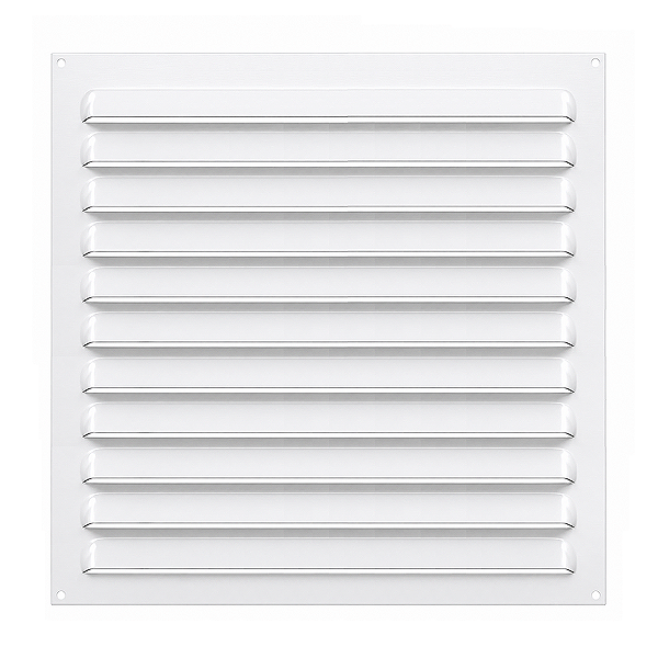Grelha de Ventilação Em Alumínio Branca 30x30 cm
