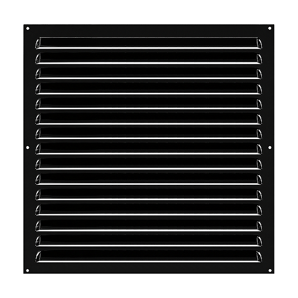 Grelha de Ventilação Em Alumínio Preta 40x40 cm