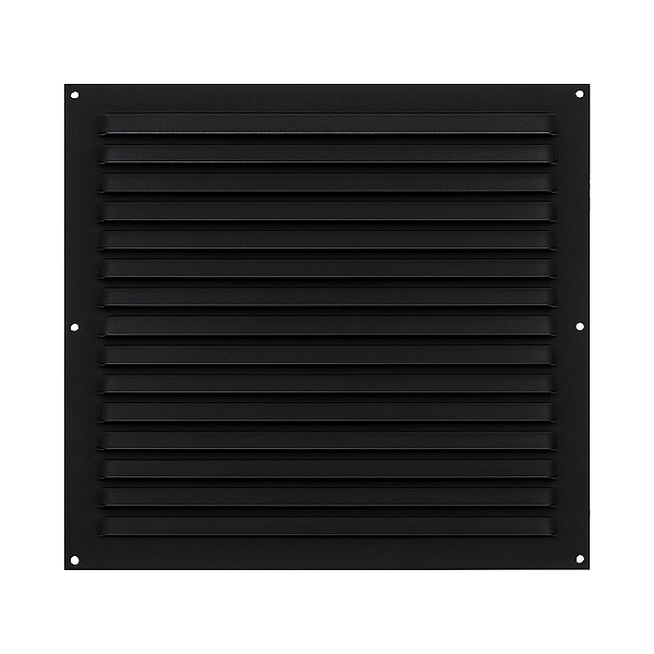 Grelha de Ventilação Em Alumínio 40x40 cm Preta