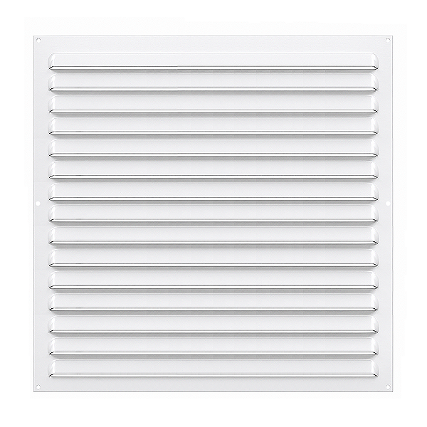 Grelha de Ventilação Em Alumínio Branca 40x40 cm