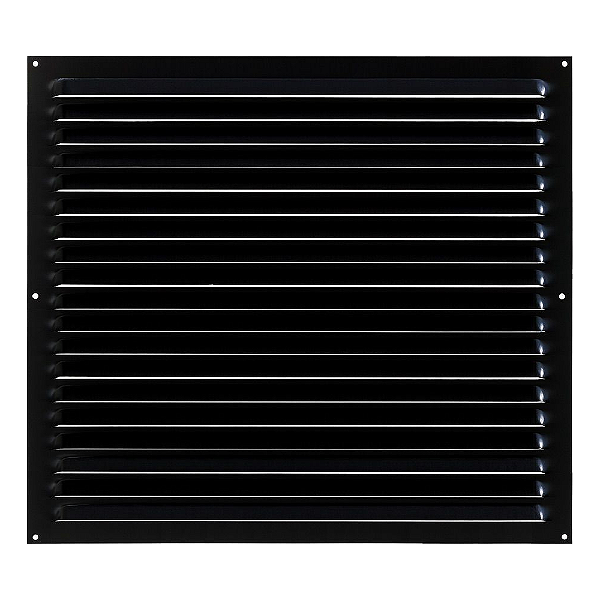 Grelha de Ventilação Em Alumínio 50x50 cm Preta