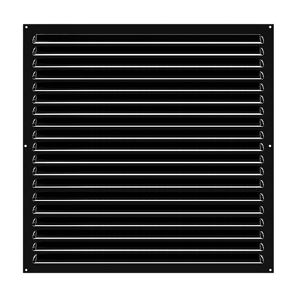 Grelha de Ventilação Em Alumínio Preta 50x50 cm