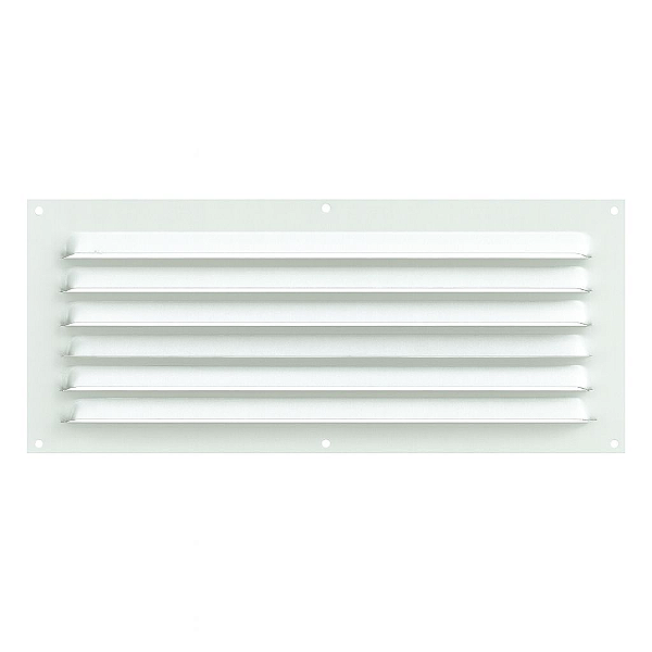 Grelha de Ventilação Em Alumínio 40x20 cm Branca
