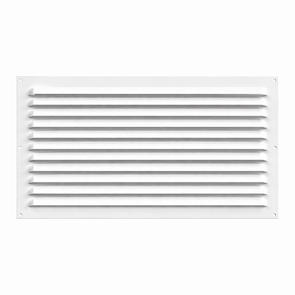 Grelha de Ventilação Em Alumínio Branca 50x30 cm