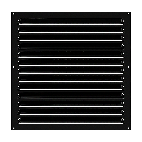 Grelha de Ventilação Em Alumínio Preta 35x35 cm