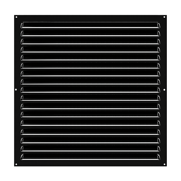 Grelha de Ventilação Em Alumínio Preta 45x45 cm