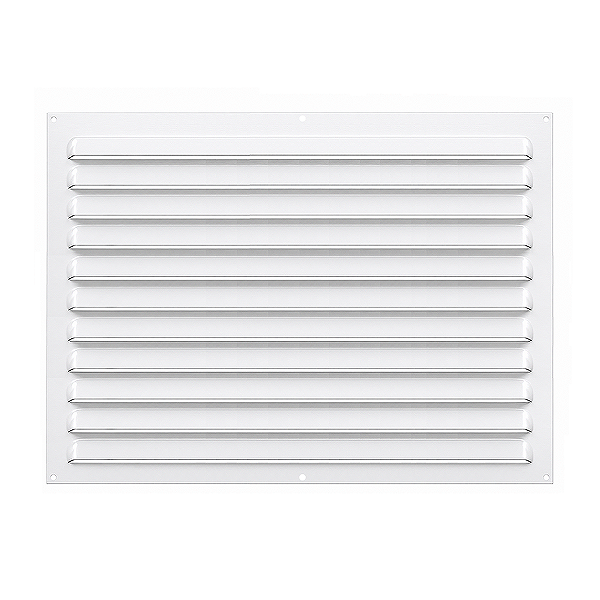Grelha de Ventilação Em Alumínio Branca 40x30 cm