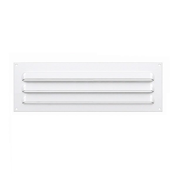 Grelha de Ventilação Em Alumínio Branca 30x10 cm