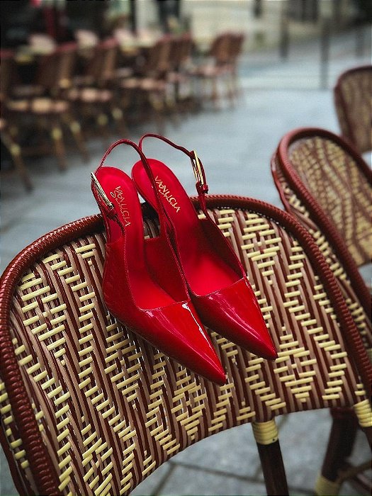 SLINGBACK VANUCIA RED VERNIZ