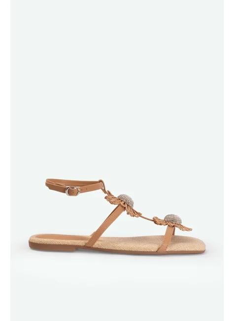 SANDALIA RASTEIRA VANUCIA HANDMADE DUAS FLORES