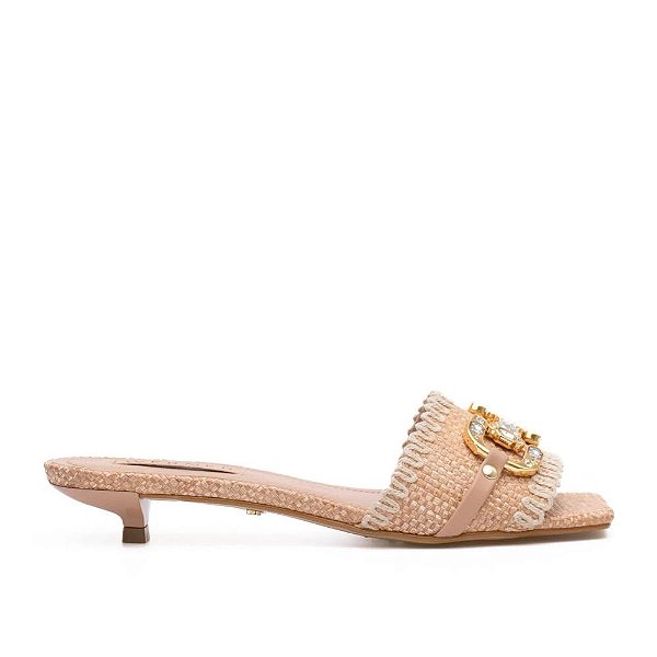 KITTEN HEELS VANUCIA PALHA TRAMADO