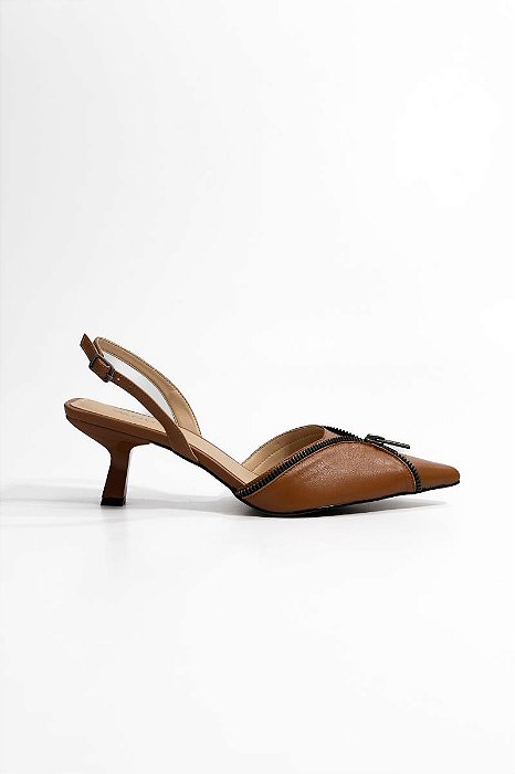 SLINGBACK VANUCIA COM DETALHE EM ZIPER