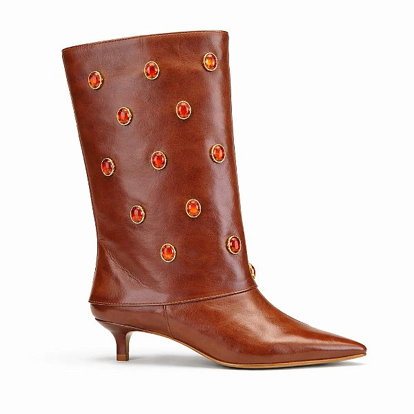 BOTA 3 EM 1 VANUCIA CAPA REMOVIVEL COM APLICAÇÃO DE PEDRAS