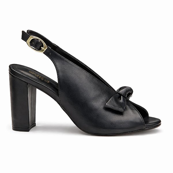 SLINGBACK PEEP TOE VANUCIA SALTO BLOCO E LAÇO