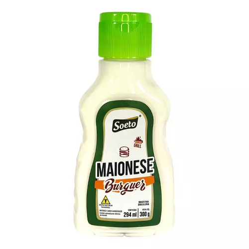 Maionese Burguer Defumada Sabor Grill Soeto 300 g