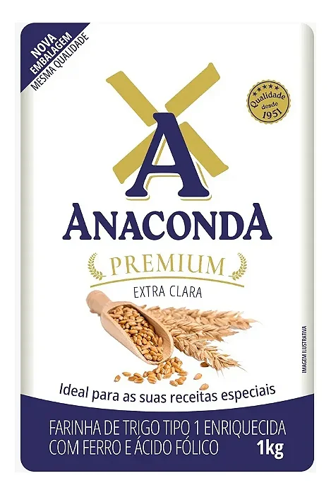 Farinha De Trigo Tipo 1 Anaconda Premium 1kg