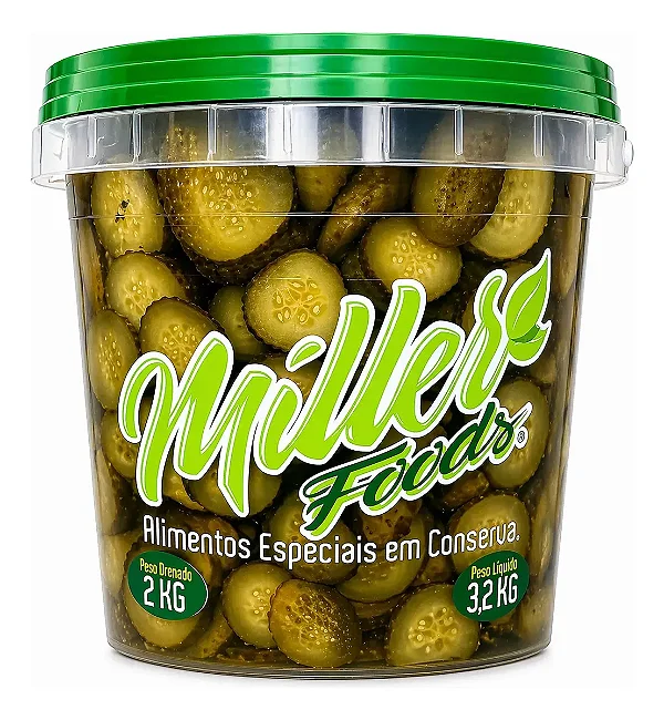 Picles de Pepino Agridoce - Sweet Pickle Miller Foods 2 kg