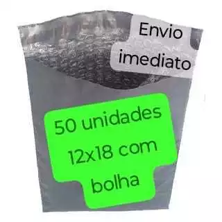 Envelope de segurança 12x18 com bolha 50 unidades, Excelente qualidade e Envio Imediato.