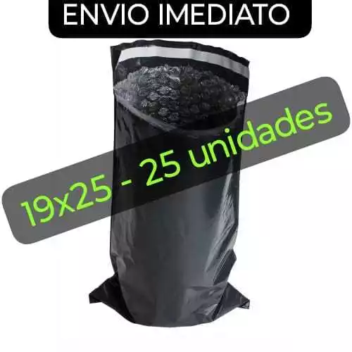 Envelope de segurança 19x25 com bolha, 25 unidades , Excelente qualidade e Envio Imediato.
