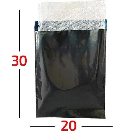 Envelope de Segurança com bolha 20x30 cm (19x25 bolha) com 100 unidades, EXCELENTE QUALIDADE.