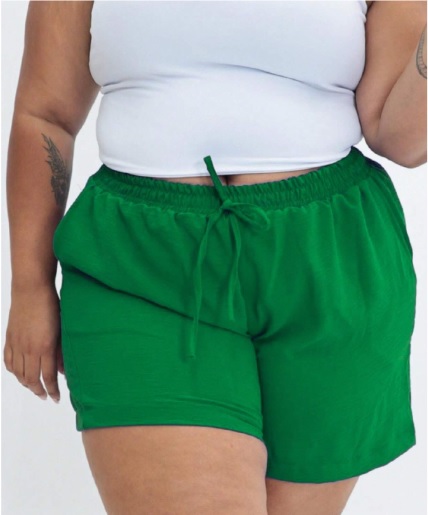 Short Tecido Duna Forrado G1 Verde