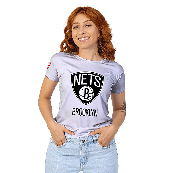 Camiseta Baby Look Brooklyn Nets